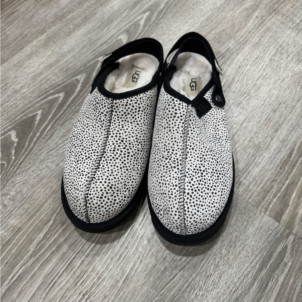 UGG Speckled Black & White Slip-On Clog